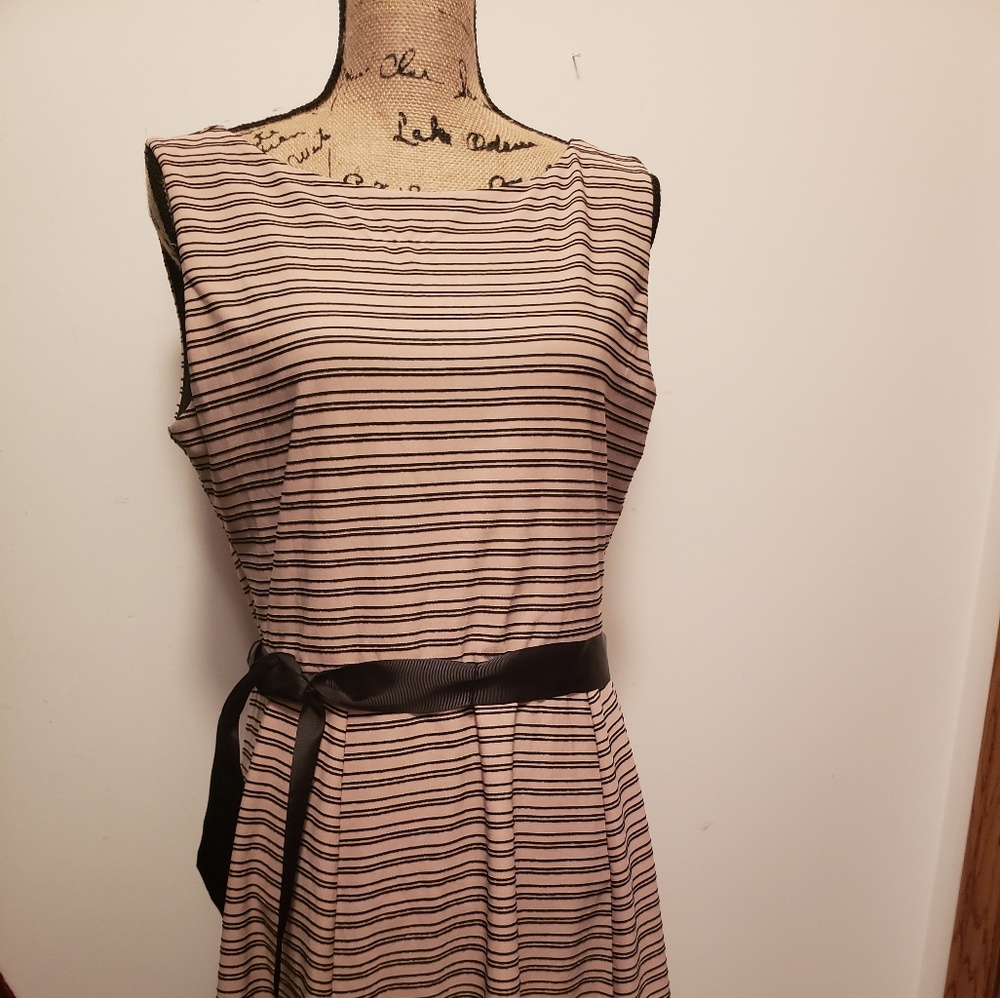 Lovely Alex Marie Tan and Black Dress Large